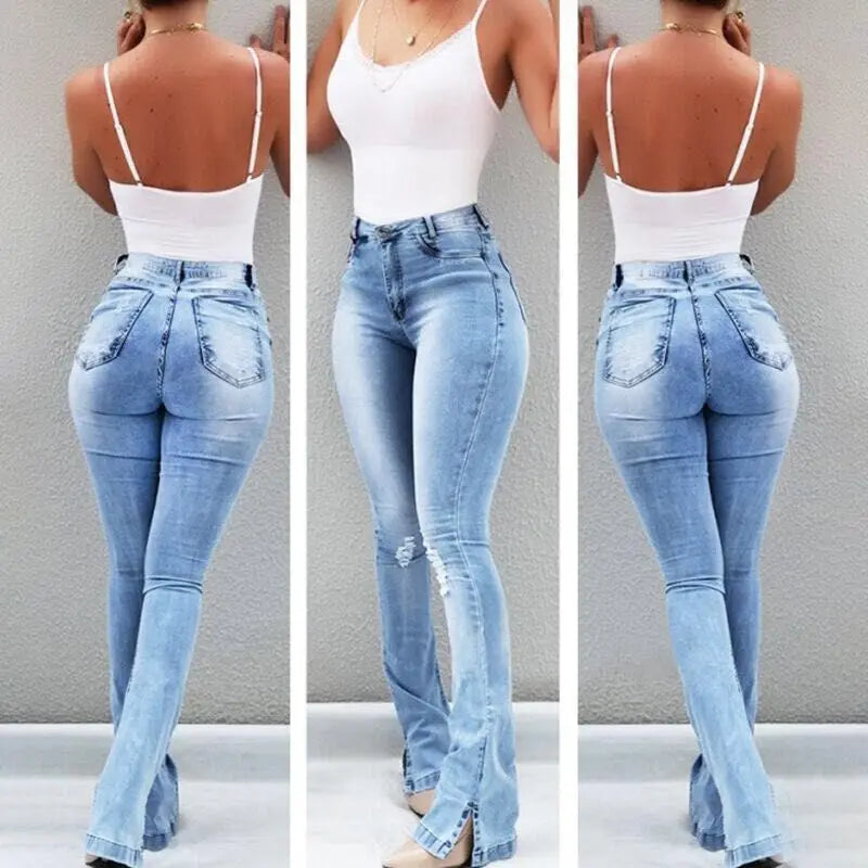 High Waist Flare Jeans – Elegante Schlaghose für Damen